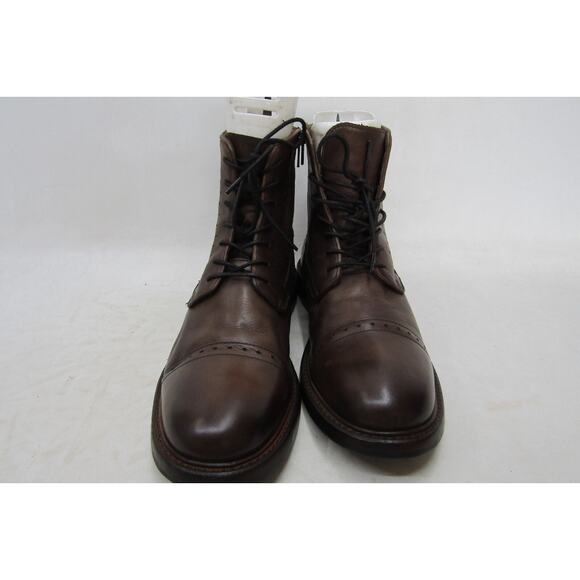 Frye Mens Size 9.5 Brown Leather Lace Up Zip Brogue Casual Shoes main image 7